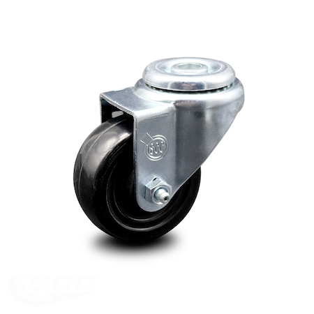 Service Caster 3 Inch Hard Rubber Wheel Swivel Bolt Hole Caster SCC-BH20S314-HRS